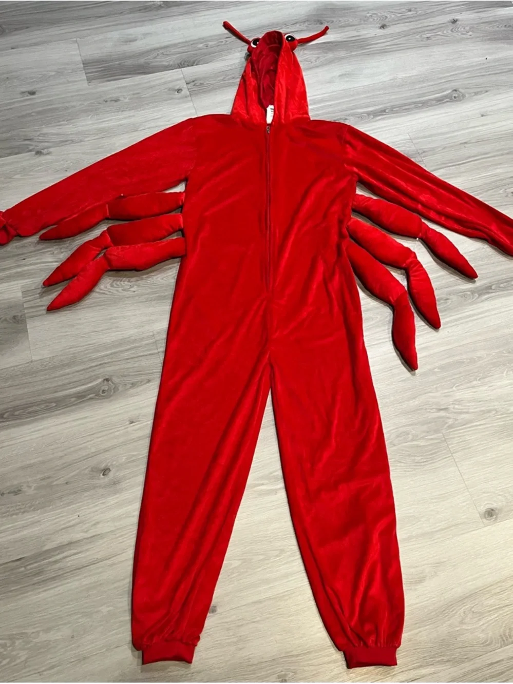 Rubie's Red Lobster Costume One-Piece Hooded Jumpsuit‎